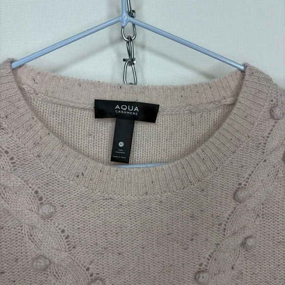 Women's Pink Cashmere Sweater - Picture 4 of 9